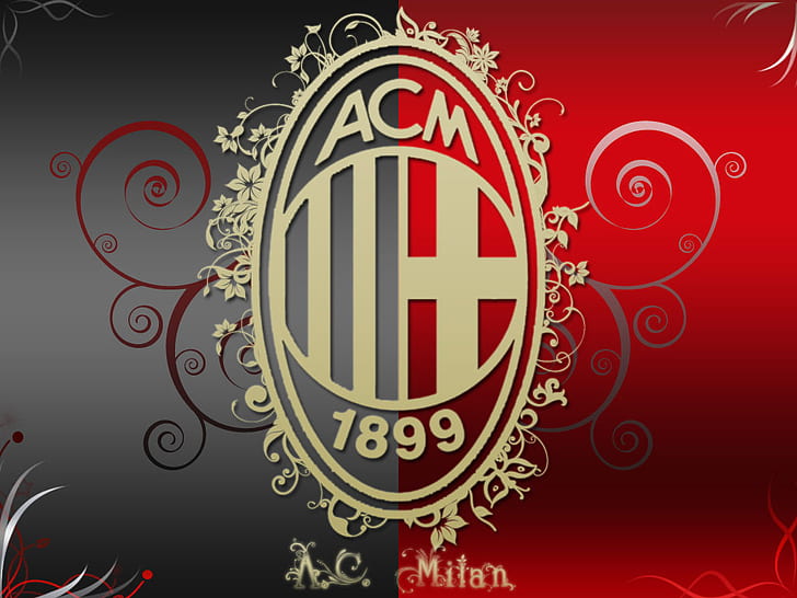 ac milan, artistic logo, hd Images, HD wallpaper