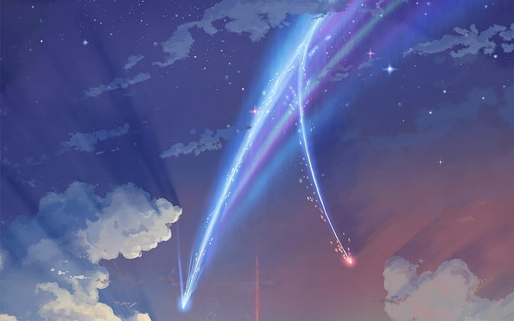 Download Discover the miraculous adventures of Taki Tachibana and Mitsuha  Miyamizu in the anime film 'Your Name' Wallpaper | Wallpapers.com