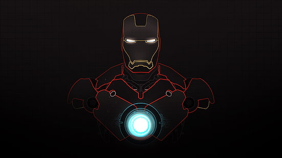Marvel Iron-Man digital wallpaper, Iron Man, dark background HD wallpaper