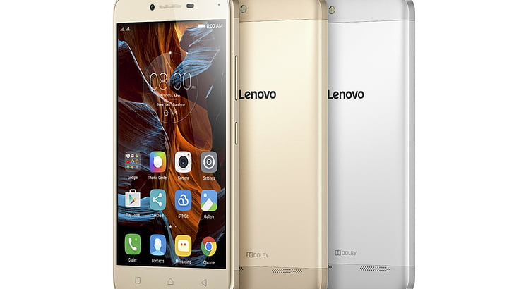 two silver and gold Lenovo Android smartphone, VIBE K5, mwc 2021 HD wallpaper