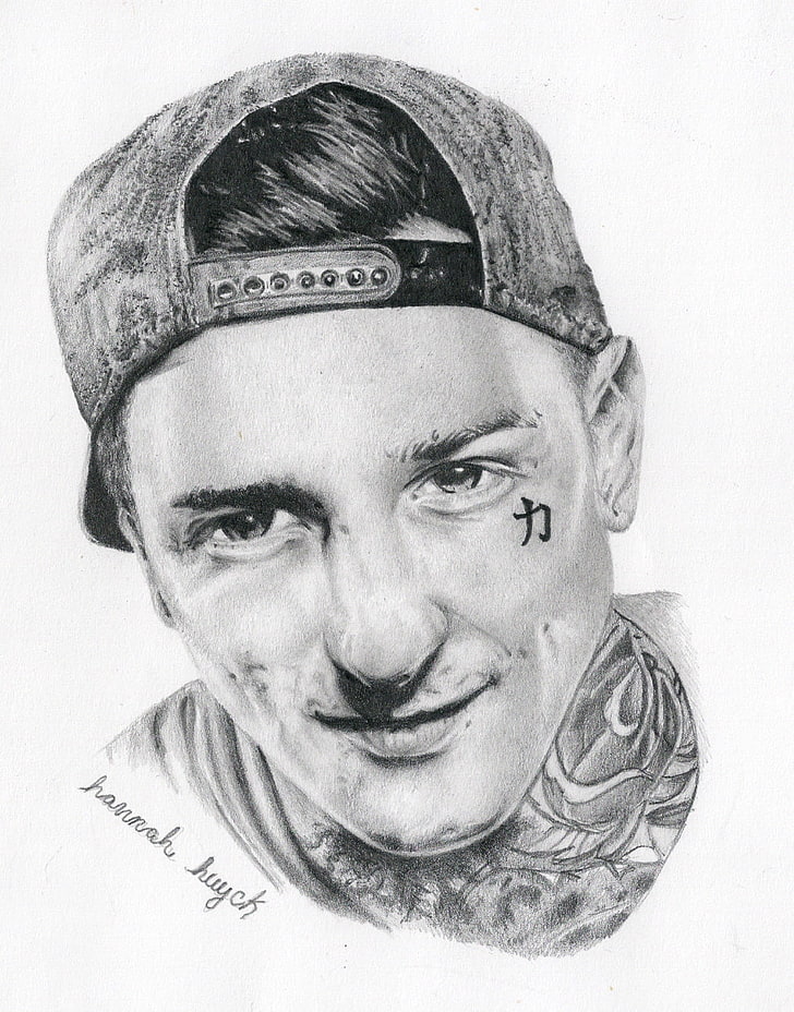 Suicide Silence, Deathcore, Mitch Lucker, drawing, portrait