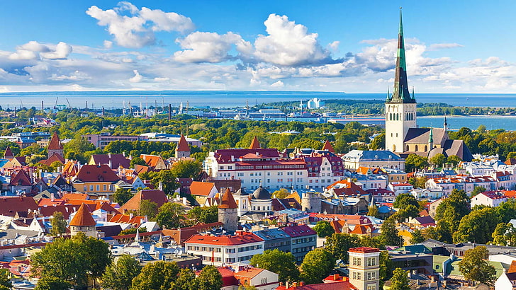 ciudad, estonia, europa, tallin, architecture, built structure
