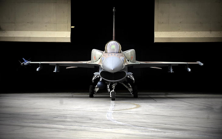 silver fighter jet, aircraft, General Dynamics F-16 Fighting Falcon