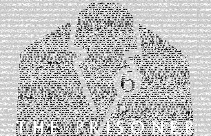 the prisoner original uk series tv number 6 typographic portraits