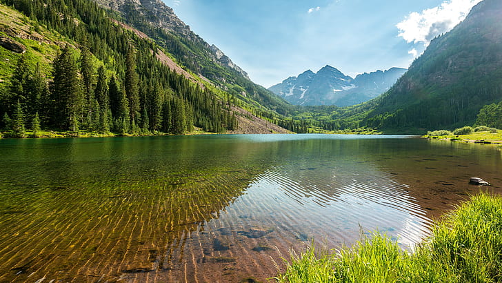 HD wallpaper: mountain lake ultra hd 8k 7680x4320, water, scenics - nature