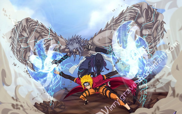 Hd Wallpaper Naruto And Sasuke Illustration Anime Naruto