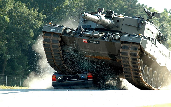 army, tank, car, Leopard 2, mode of transportation, military, HD wallpaper