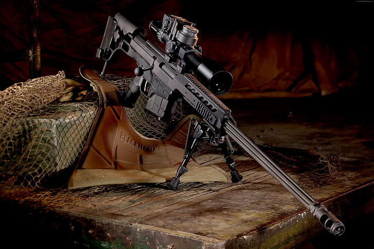 Barrett, sniper rifle, M98B, Bravo, weapon, scope, Model, gun, HD wallpaper