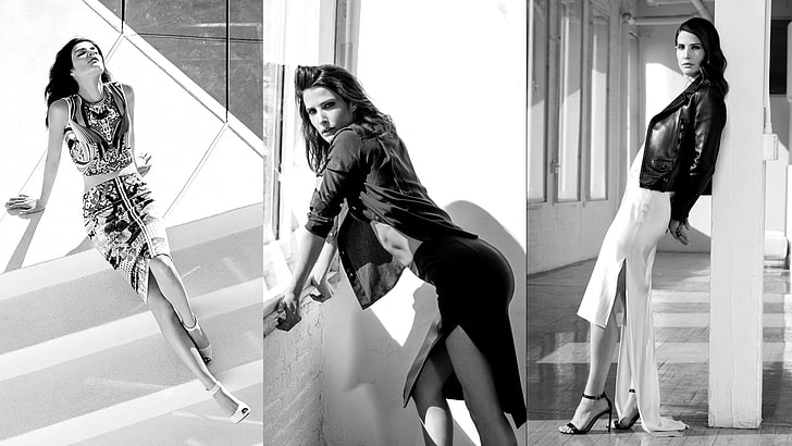 collage, women, actress, Cobie Smulders, young adult, fashion, HD wallpaper