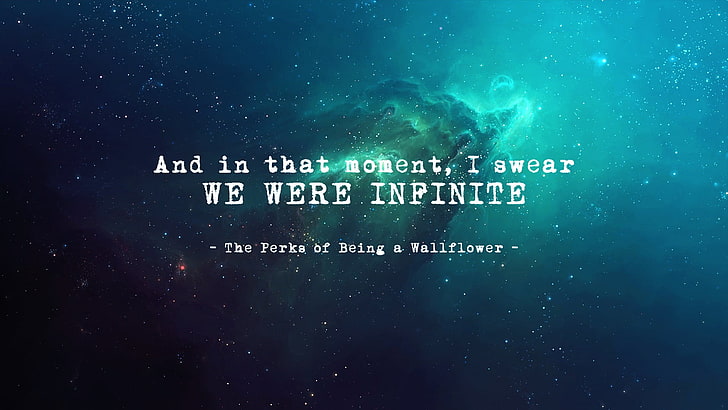 quote board, The Perks of Being a Wallflower, universe, Novels, HD wallpaper