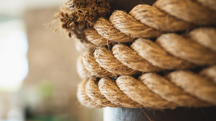 ropes, knot, close-up, strength, no people, focus on foreground, HD wallpaper