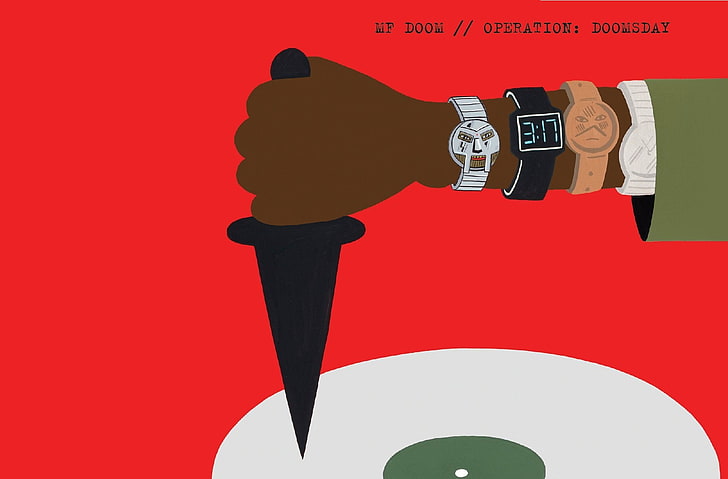 MF DOOM, music, hip hop, album covers, red, indoors, one person, HD wallpaper