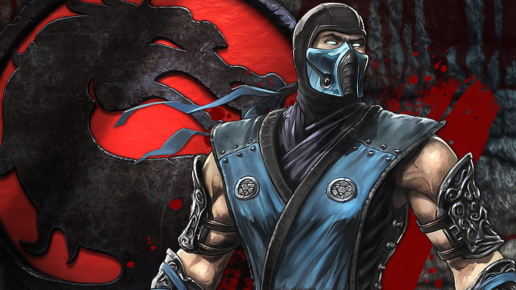 Mortal Kombat Sub-Zero Drawing HD, mortal combat sub zero painting, HD wallpaper
