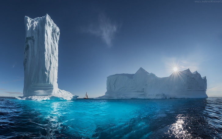 blue, Greenland, ice, Iceberg, landscape, nature, sea, summer, HD wallpaper