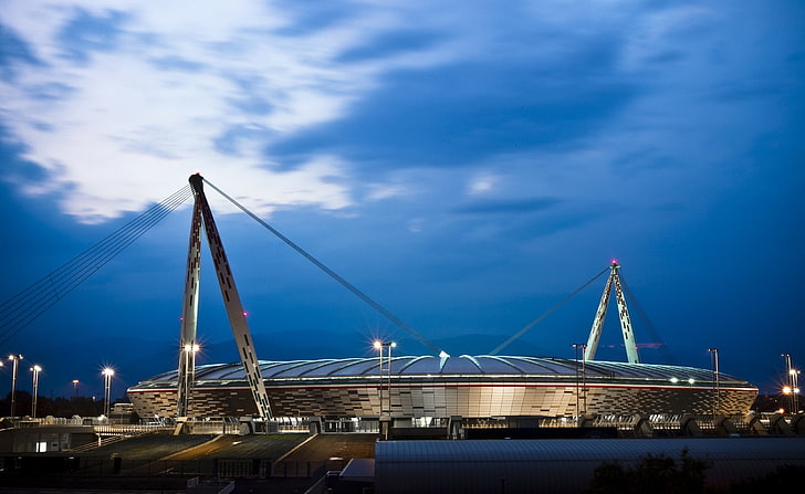Juventus Arena, grey coliseum illustration, Sports, Football, HD wallpaper