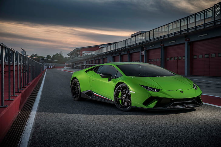 green, Lamborghini, Huracan, Huracan Performante, Lamborghini Huracan Performance, HD wallpaper