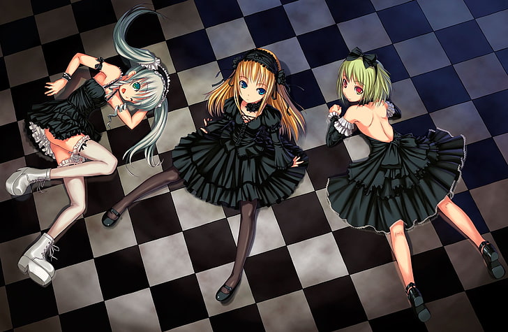 HD wallpaper: anime, anime girls, original characters, Bosshi, Gothic,  lolita fashion | Wallpaper Flare