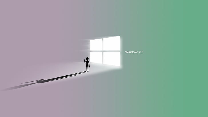 Window Sill, Aliens, Minimalism, Windows 8, windows 8.1 logo, HD wallpaper