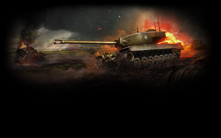World of Tanks digital illustration, WoT, T30, weapon, gun, military HD wallpaper