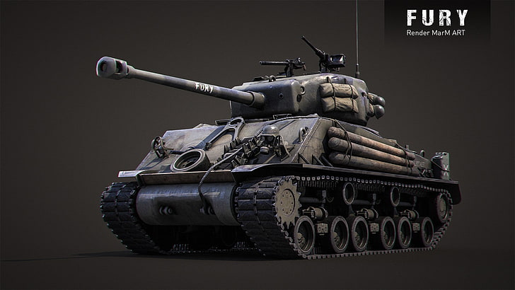 M4 Sherman, M4 Sherman Fury, video games, Wargaming, World Of Tanks, HD wallpaper