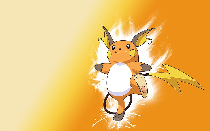 Pokemon Raichu illustration, Pokémon, Richu(Pokémon), yellow