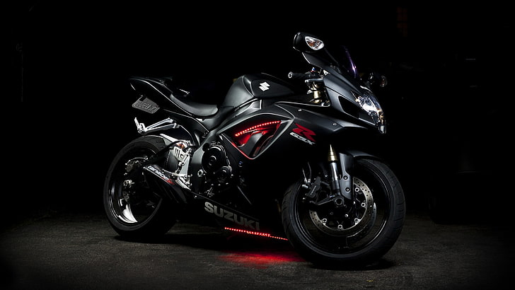 black and red sports bike, Suzuki GSX-R, gixxer, motorcycle, vehicle, HD wallpaper