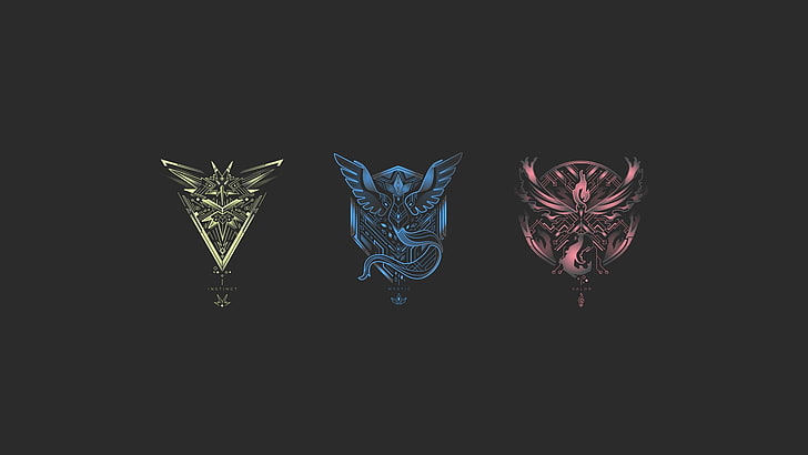 Team Mystic, Team Instinct, Team Valor, Pokémon, Pokemon Go, HD wallpaper