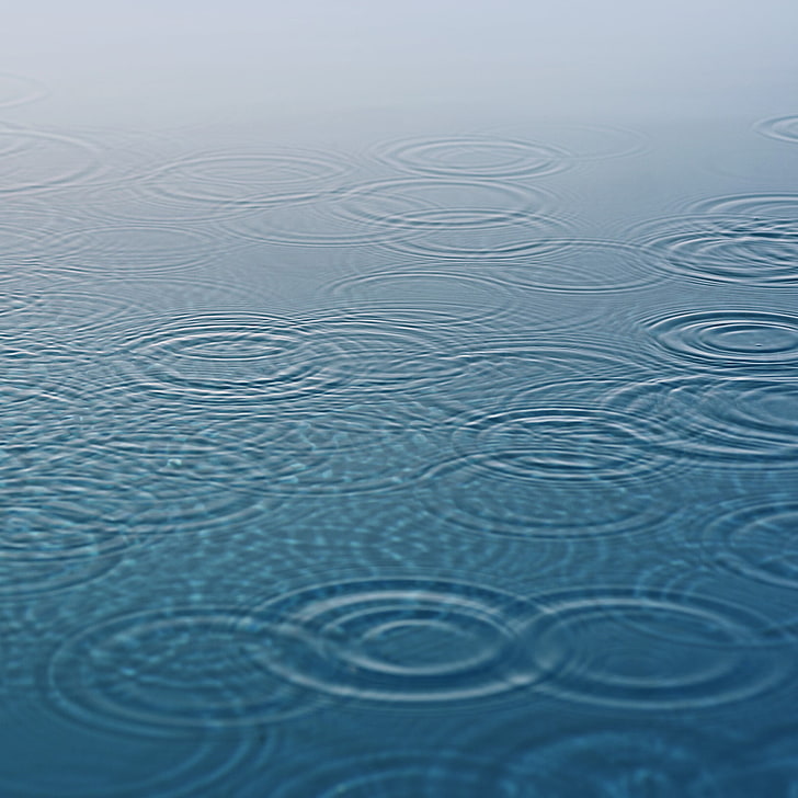 iOS, Ipod, iPad, iPhone, concentric, backgrounds, water, rippled, HD wallpaper