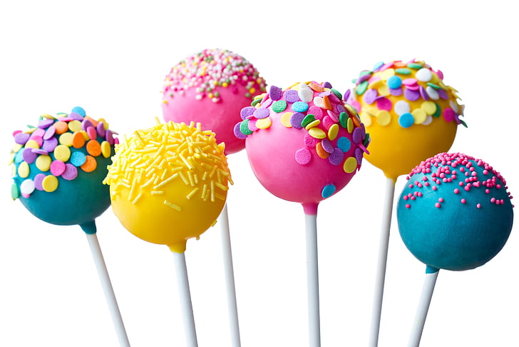 assorted-flavor cake pops, candy, topping, sweetness, dessert