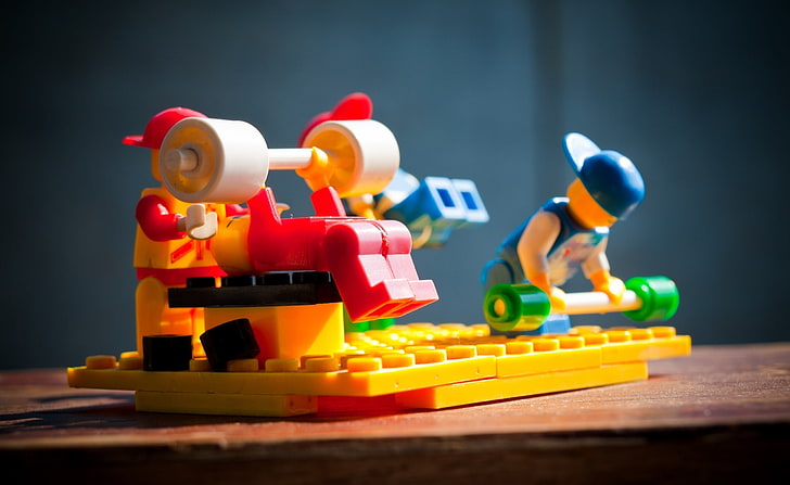 Lego Men Working Out, LEGO gym instructor toys, Sports, Other Sports, HD wallpaper