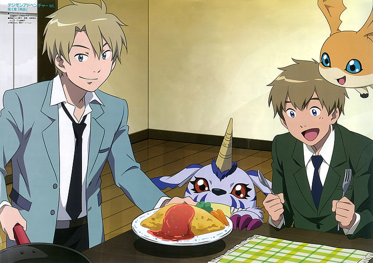 Hd Wallpaper Anime Digimon Digimon Tri Men Males Fun Boys Child Table Wallpaper Flare