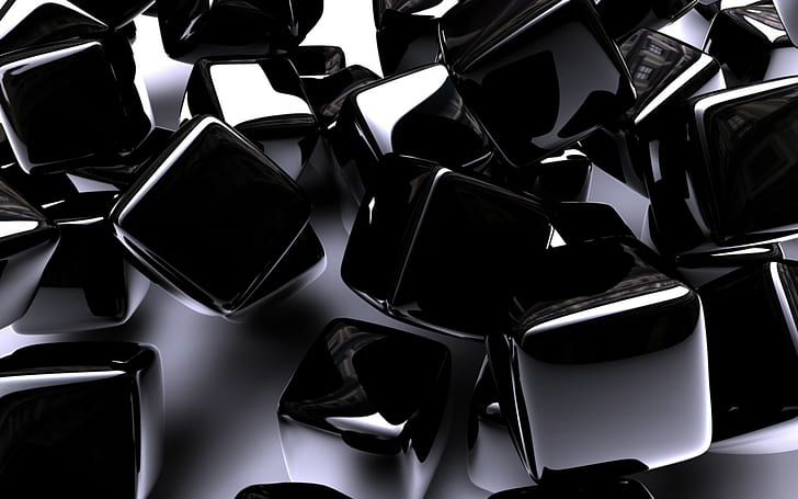 1920x1200 px 3d abstract art black CG Chrome cube digital pattern shine Square Motorcycles Suzuki HD Art, HD wallpaper