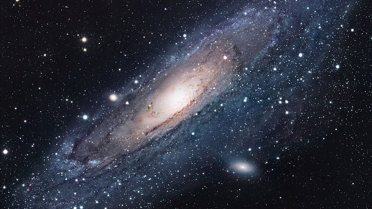 Milk Way Galaxy wallpaper, NASA, space, Andromeda, Messier 110, HD wallpaper