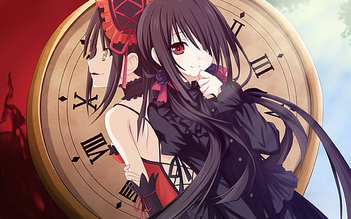 HD wallpaper: black haired female anime character, Date A Live, clocks,  Tokisaki Kurumi | Wallpaper Flare