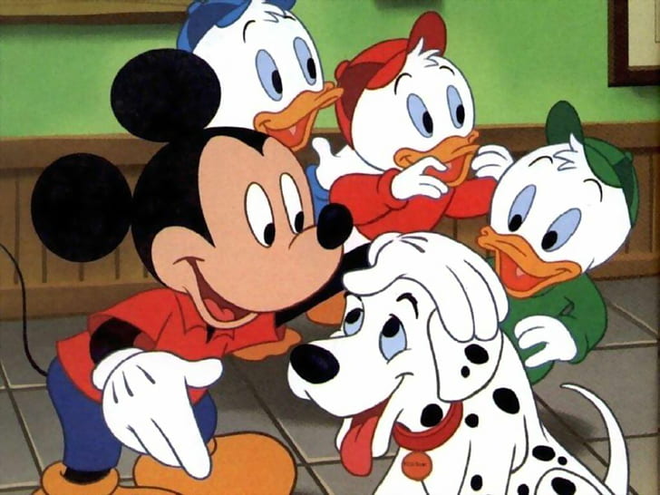 Mickey Mouse, Lovely Cartoon, Comic, Funny, Smiling Face, Dog