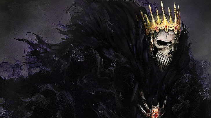 skeleton wearing gold crown digital wallpaper, Bleach, Espada