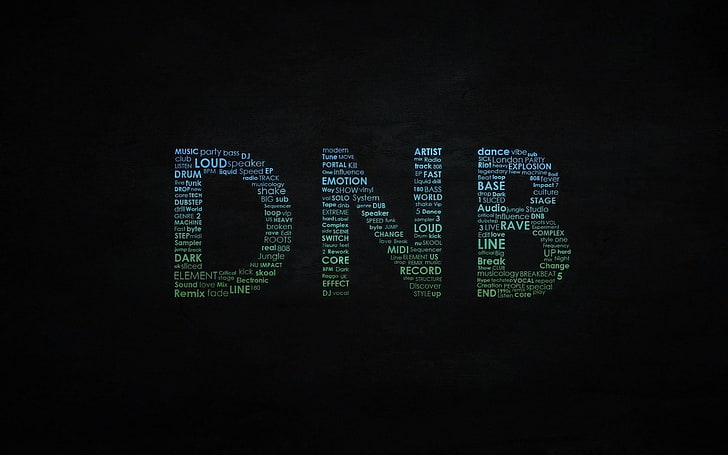 DNB text, drum and bass, typography, minimalism, music, digital art, HD wallpaper