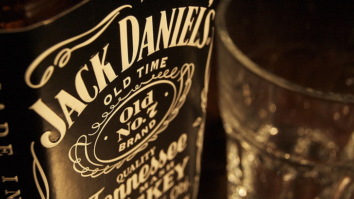 Jack Daniels Old No.7 bottle, Jack Daniel's, alcohol, no people, HD wallpaper