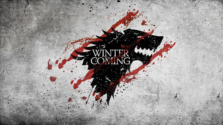 artwork, Game of Thrones, grunge, Winter Is Coming, House Stark