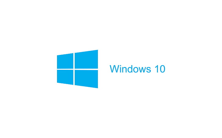 White Background, Windows 10, Logo, windows 10 logo HD wallpaper