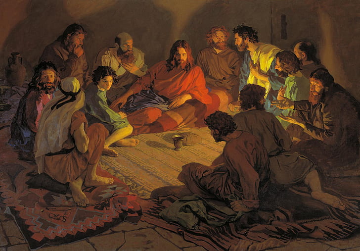 The last supper, Jesus Christ, Popov Andrey, The twelve apostles