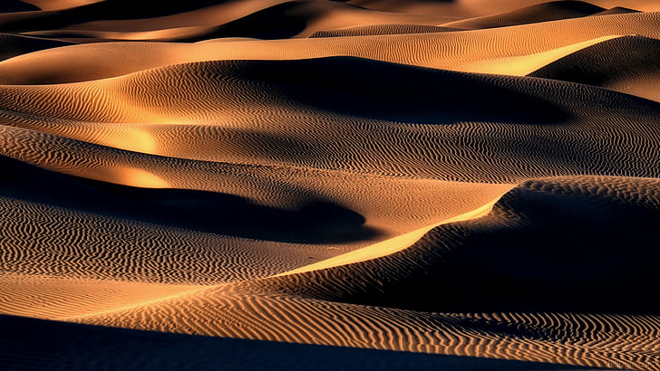 sand dunes screen grab, Mesquite, Shadows, sand  dune, desert, HD wallpaper