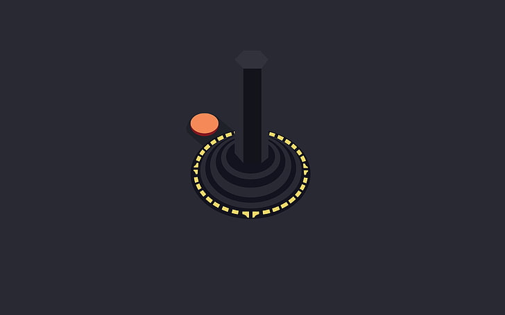 game application screenshot, black stand and orange round lid illustration