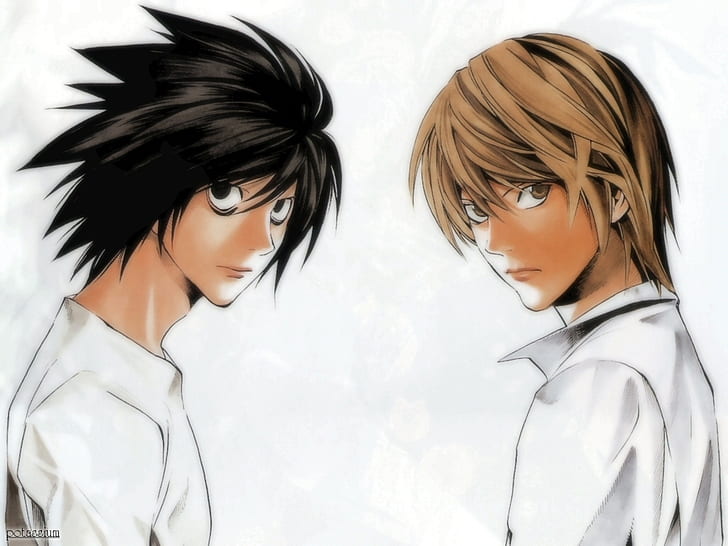 death note yagami light l simple background 1024x768  Anime Death Note HD Art, HD wallpaper