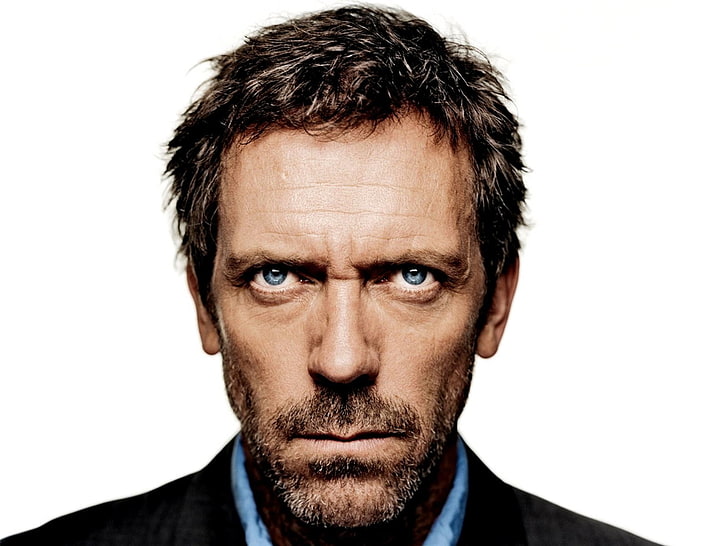 House md, Actor, Dr, Gregory house, Face, Hugh laurie, portrait, HD wallpaper