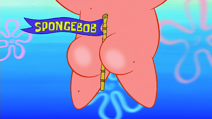Spongebob illustration, TV Show, SpongeBob SquarePants, blue