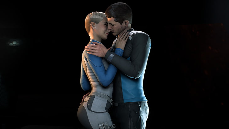 Cora Harper, Gameplay, Mass Effect: Andromeda, Ryder, two people, HD wallpaper