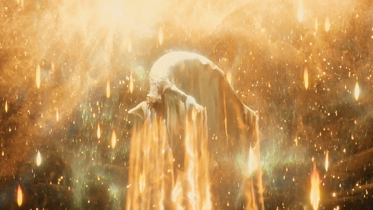 flaming person going upward while lying, The Fountain, abstract, HD wallpaper
