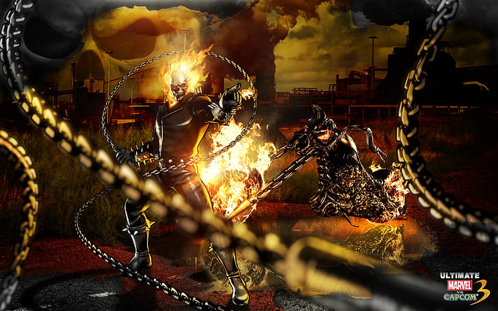 Ghost Rider Marvel Vs Capcom, HD wallpaper