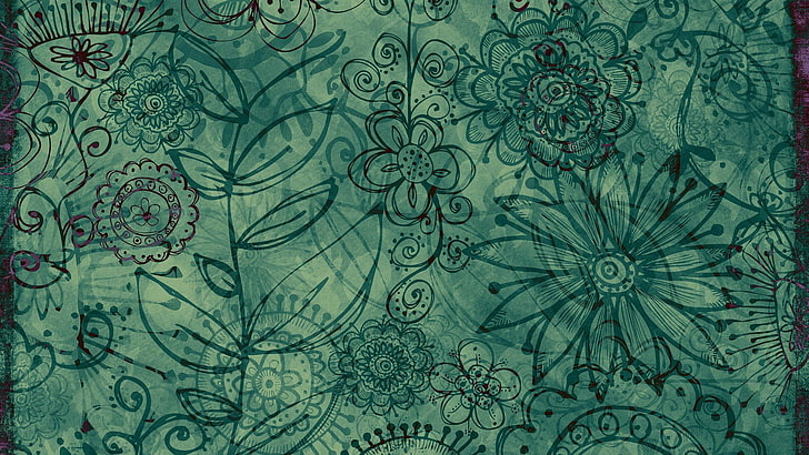 abstract, pattern, paisley, fabric, floral, design, art, wallpaper, HD wallpaper